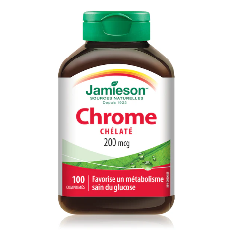 Jamieson Chromium Chelated 200 mcg, 100 Tablets