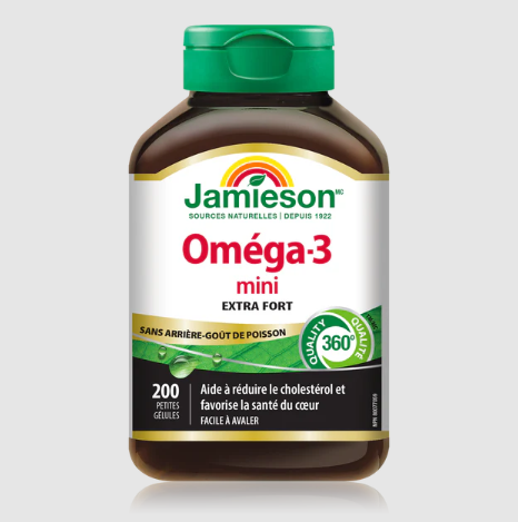 Jamieson Omega 3 Mini Extra Strength, No Fishy Aftertaste (200 Softgels)