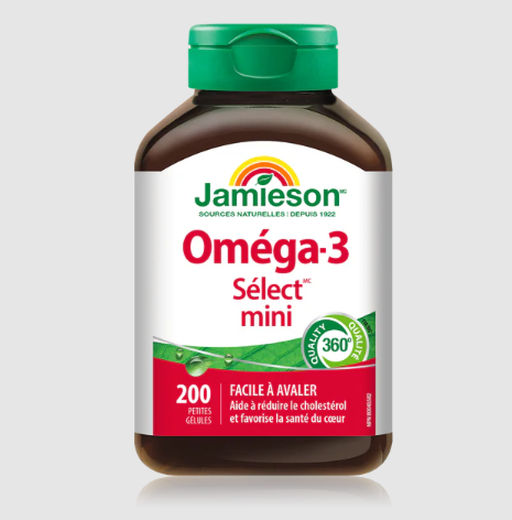 Jamieson Omega 3 Select Mini 300mg Softgels (200 Softgels)