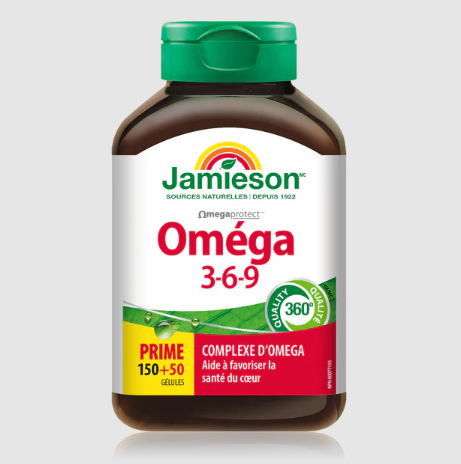 Jamieson Omega 3-6-9 Bonus (150 + 50 Bonus Softgels)