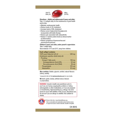 Jamieson Omega Complete Super Krill 500mg (60 & 100 Bottled Softgels Available)