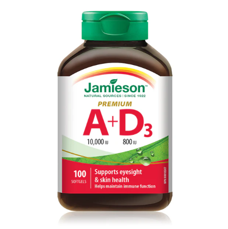 Jamieson Vitamin A & D Fortified (100 Soflgel)