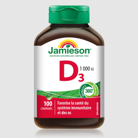 Jamieson Vitamin D 1000 IU 25 mcg (100 Tablets)