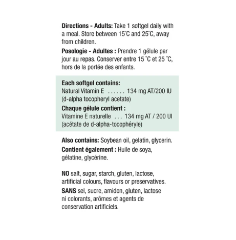 Jamieson Vitamin E, 200 IU (100 Softgels)