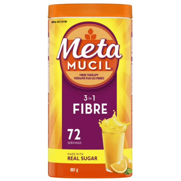 Metamucil Smooth Orange, With Real Sugar (72 Dose) (861 g)