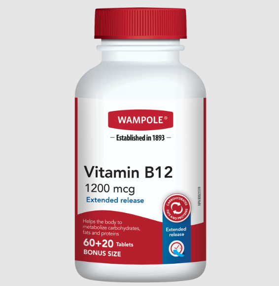 Wampole Vitamin B12 1200mcg (60 + 20)