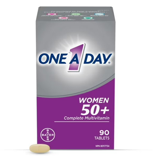 One A Day Multivitamins For Women 50 Plus - Daily Vitamins For Women With Vitamin A, B6, B12, C, D, E, Biotin, Calcium, Magnesium & Zinc, Helps Support Immune Function And Bone Health (90 Tablets)