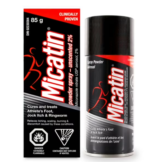 Athlete's Foot & Jock Itch - Micatin Powder Spray 85 g — Ingram Pharmacy