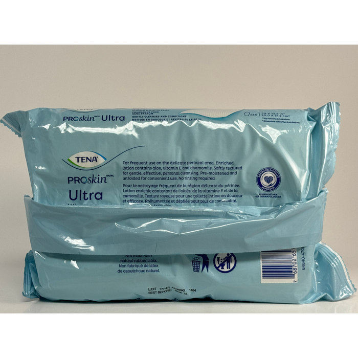 TENA Ultra Wipes - Unscented Washcloths (48's)