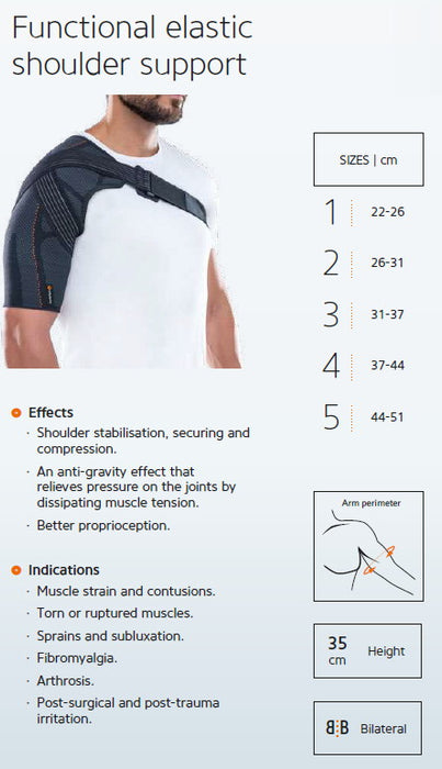 Therago Elastic Shoulder Support, Multiple Sizes