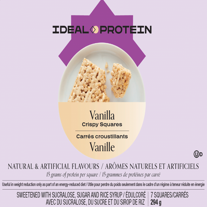 Ideal Protein, Vanilla Crispy Squares, 7 Squares