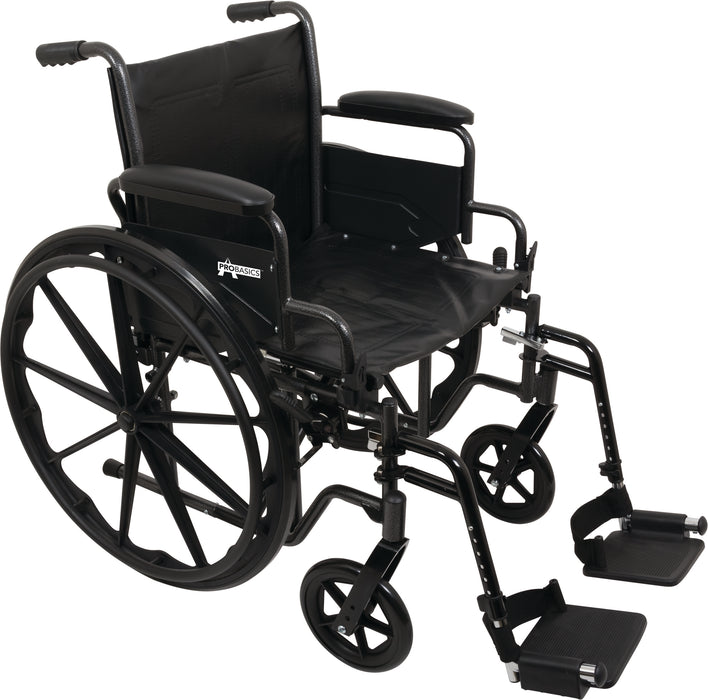 ProBasics K2 Wheelchair - 18"x16" Seat with Footrests