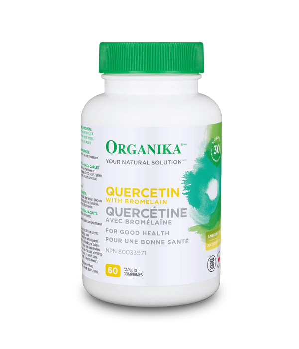 Organika Quercetin Bromelain 500mg, 60 Caplets